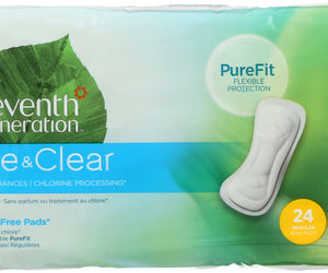 Seventh Generation: Free & Clear Maxi Pads Regular, 24 Pc
