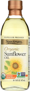 Spectrum Naturals: Organic Refined Sunflower Oil High Heat, 16 Oz