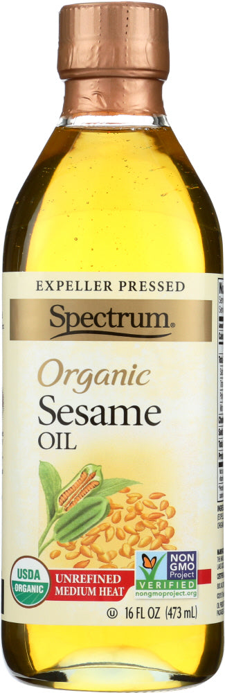 Spectrum Naturals: Organic Sesame Oil Unrefined, 16 Oz