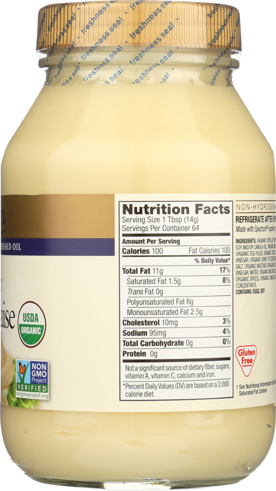 Spectrum Naturals: Organic Mayonnaise, 32 Oz