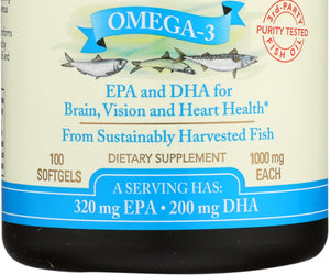 Spectrum Essential: Fish Oil Omega-3 1000 Mg, 100 Softgels