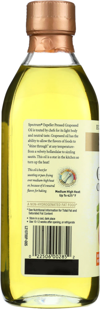 Spectrum Naturals: Refined Grapeseed Oil, 16 Oz