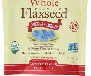 Spectrum Essentials: Organic Whole Premium Flaxseed, 15 Oz