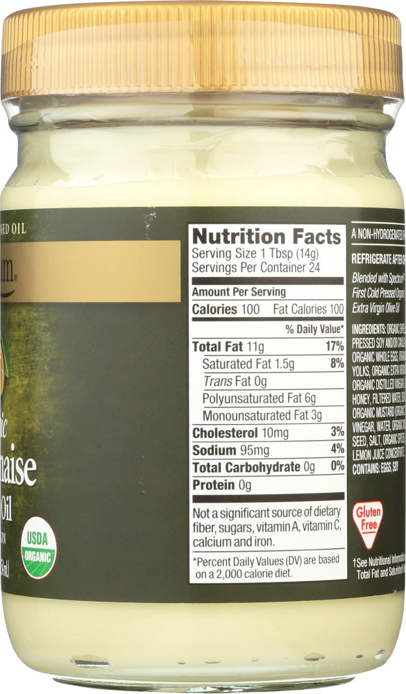 Spectrum Naturals: Organic Mayonnaise With Olive Oil, 12 Oz