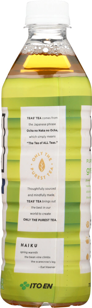 Teas' Tea: Organic Pure Green Tea Unsweetened, 16.9 Oz