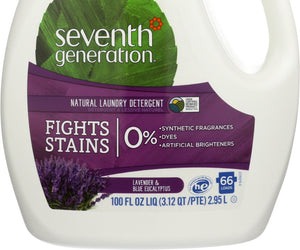 Seventh Generation: Natural Liquid Laundry Detergent Blue Eucalyptus & Lavender, 100 Oz