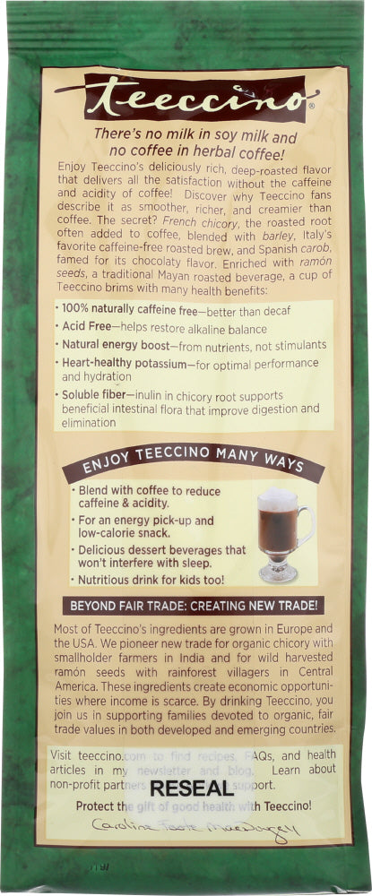 Teeccino: Organic Herbal Coffee Alternative French Roast Caffeine Free, 11 Oz