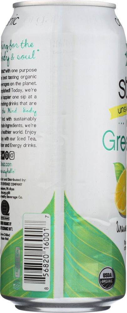 Steaz: Organic Iced Green Tea Unsweetened With Lemon, 16 Oz