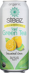 Steaz: Organic Iced Green Tea Unsweetened With Lemon, 16 Oz