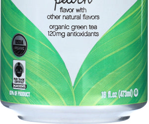 Steaz: Organic Iced Green Tea Peach Lightly Sweetened, 16 Oz