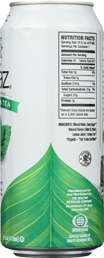 Steaz: Organic Iced Green Tea Mint Lightly Sweetened, 16 Oz