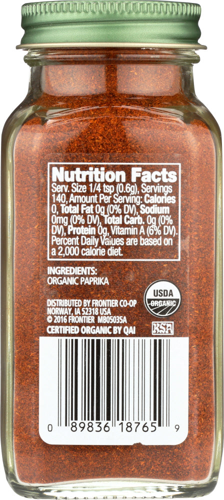 Simply Organic: Paprika Ground Organic, 2.96 Oz