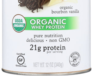 Tera's Whey: Grass Fed Organic Whey Protein Bourbon Vanilla, 12 Oz