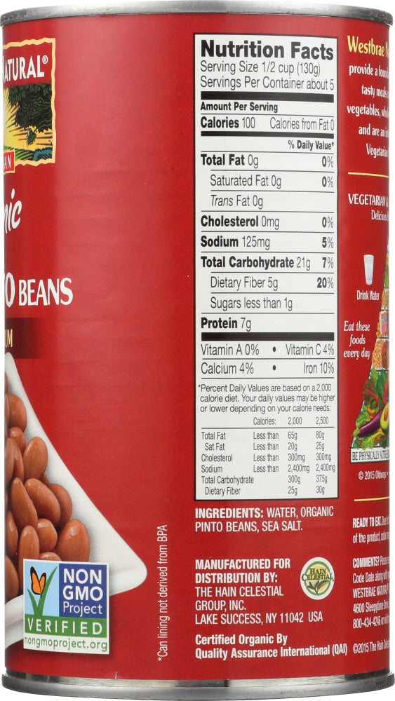 Westbrae: Natural Organic Pinto Beans, 25 Oz