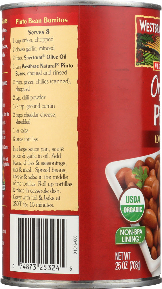 Westbrae: Natural Organic Pinto Beans, 25 Oz