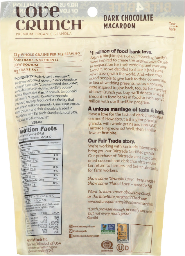 Natures Path: Love Crunch Premium Organic Granola Dark Chocolate Macaroon, 11.5 Oz