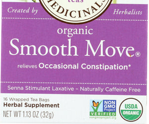 Traditional Medicinals: Organic Smooth Move Herbal Tea 16 Tea Bags, 1.13 Oz