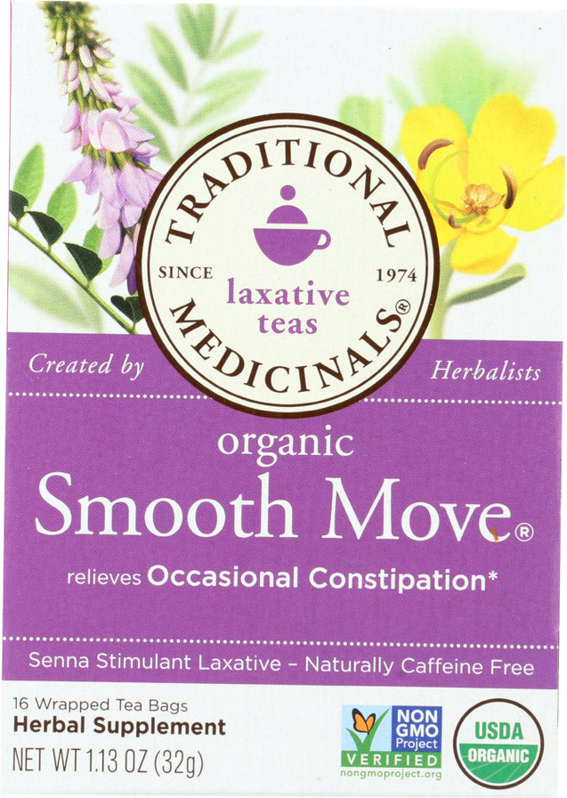 Traditional Medicinals: Organic Smooth Move Herbal Tea 16 Tea Bags, 1.13 Oz