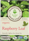 Traditional Medicinals: Organic Raspberry Leaf Caffeine Free Herbal Tea 16 Tea Bags, 0.85 Oz