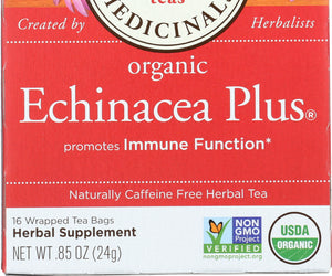 Traditional Medicinals: Organic Echinacea Plus Herbal Tea 16 Tea Bags, 0.85 Oz