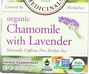 Traditional Medicinals: Organic Chamomile With Lavender Herbal Tea 16 Tea Bags, 0.85 Oz