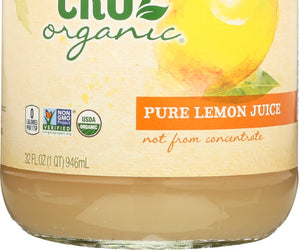 Santa Cruz: Organic Pure Lemon Juice, 32 Oz