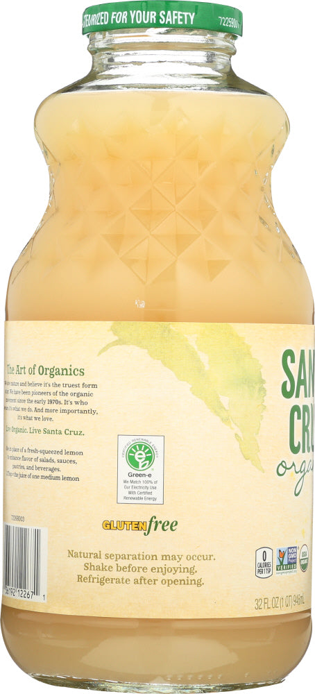 Santa Cruz: Organic Pure Lemon Juice, 32 Oz