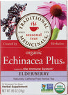 Traditional Medicinals: Organic Echinacea Plus Elderberry Herbal Tea 16 Tea Bags, 0.85 Oz