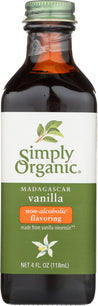 Simply Organic: Flavor Vanilla Alcohol Free, 4 Fl Oz