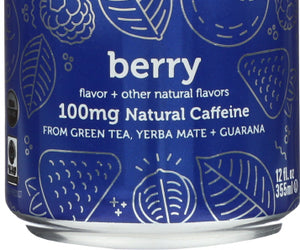 Steaz: Green Tea Soda Organic Energy Drink Berry, 12 Oz