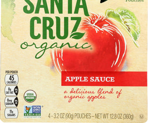 Santa Cruz Organic: Apple Sauce 4x3.2oz Pouches, 12.8 Oz