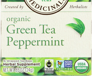 Traditional Medicinals: Organic Green Tea Peppermint 16 Tea Bags, 0.85 Oz
