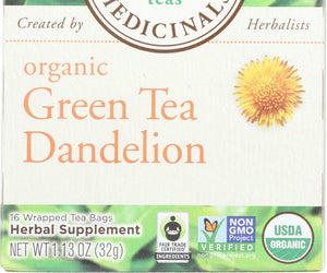 Traditional Medicinals: Organic Green Tea Dandelion 16 Tea Bags, 1.13 Oz