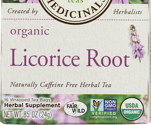 Traditional Medicinals: Organic Licorice Root Herbal Tea 16 Tea Bags, 0.85 Oz