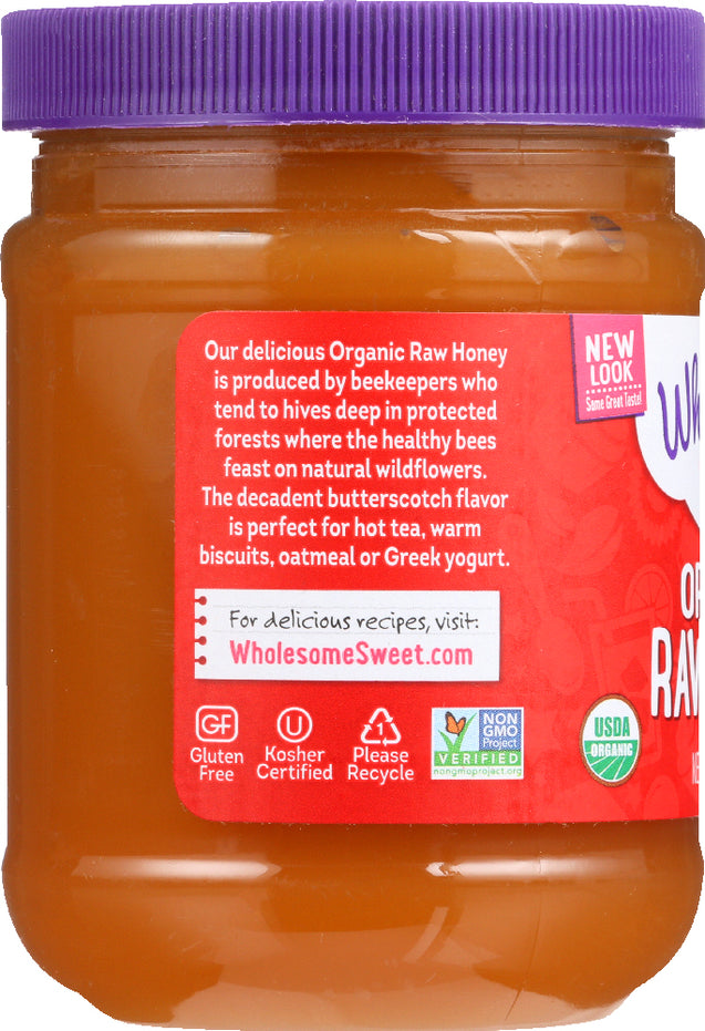 Wholesome Sweeteners: Organic Fair Trade Raw Honey, 16 Oz