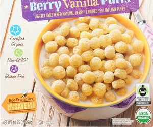 Cascadian Farm: Berry Vanilla Puffs Cereal, 10.25 Oz - RubertOrganics