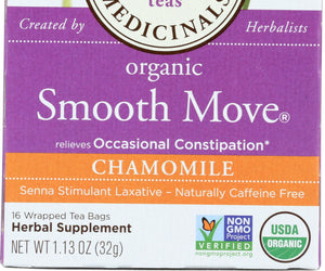 Traditional Medicinals: Organic Smooth Move Chamomile Herbal Tea 16 Tea Bags, 1.13 Oz