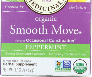 Traditional Medicinals: Organic Smooth Move Peppermint Herbal Tea 16 Tea Bags, 1.13 Oz