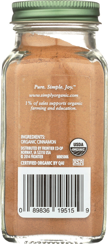 Simply Organic: Cinnamon Ceylon Organic, 2.08 Oz