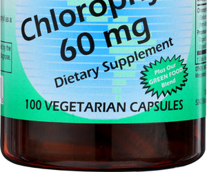 World Organic: Chlorophyll 60mg, 100 Capsules