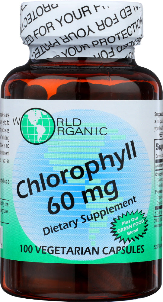 World Organic: Chlorophyll 60mg, 100 Capsules