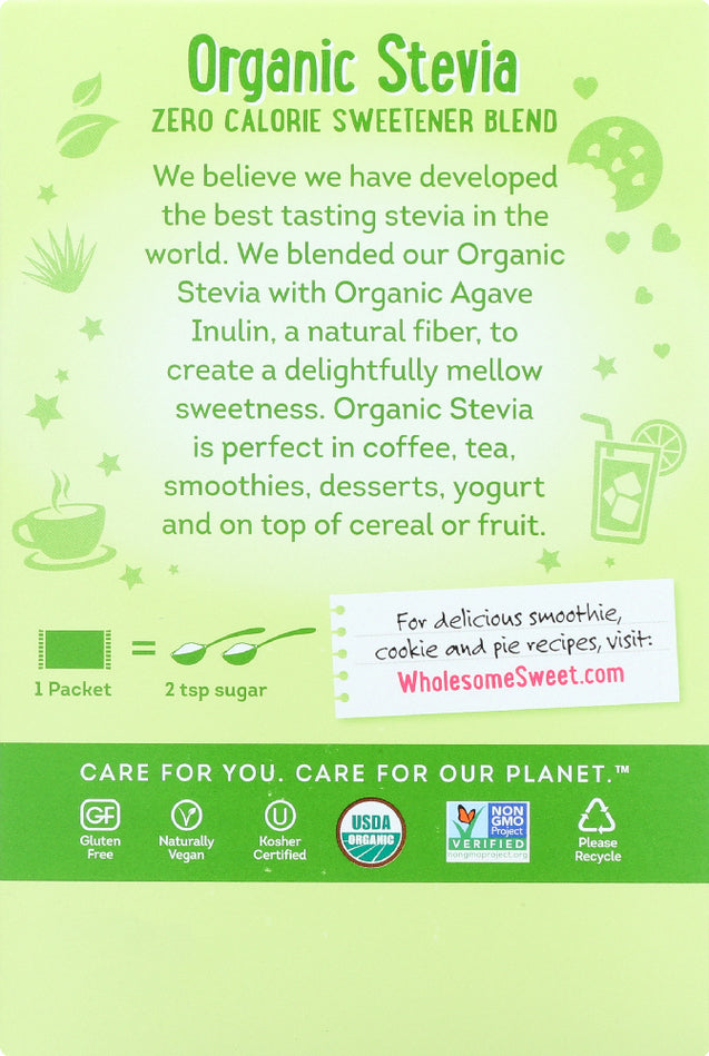 Wholesome Sweeteners: Organic Stevia 75 Packets, 2.65 Oz