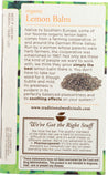 Traditional Medicinals: Organic Lemon Balm Caffeine Free Herbal Tea 16 Tea Bags, 0.85 Oz