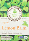 Traditional Medicinals: Organic Lemon Balm Caffeine Free Herbal Tea 16 Tea Bags, 0.85 Oz