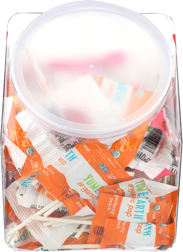 Yummy Earth: Organic Lollipops Counter Top Bin Assorted, 30 Oz
