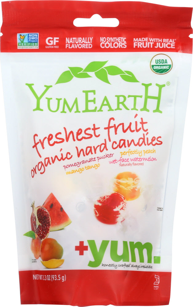 Yummy Earth: Organic Candy Drops Gluten Free Freshest Fruit Flavors, 3.3 Oz