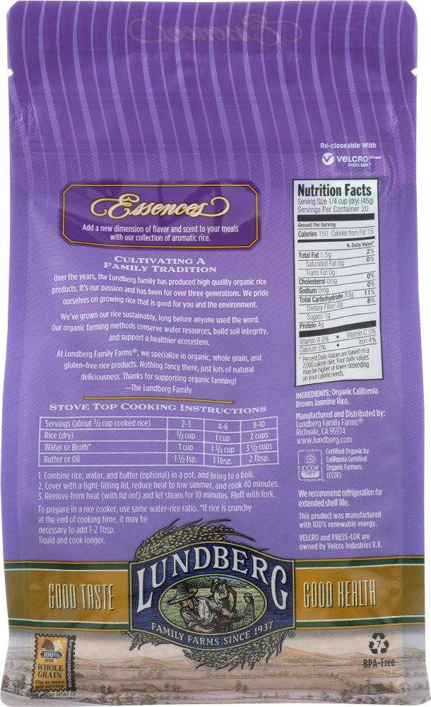 Lundberg: Organic California Brown Jasmine Rice, 2 Lb