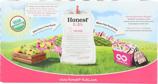 Honest: Kids Organic Juice Drink Berry Berry Good Lemonade, Gluten Free, Non Gmo, 8 Count, 54 Oz - RubertOrganics