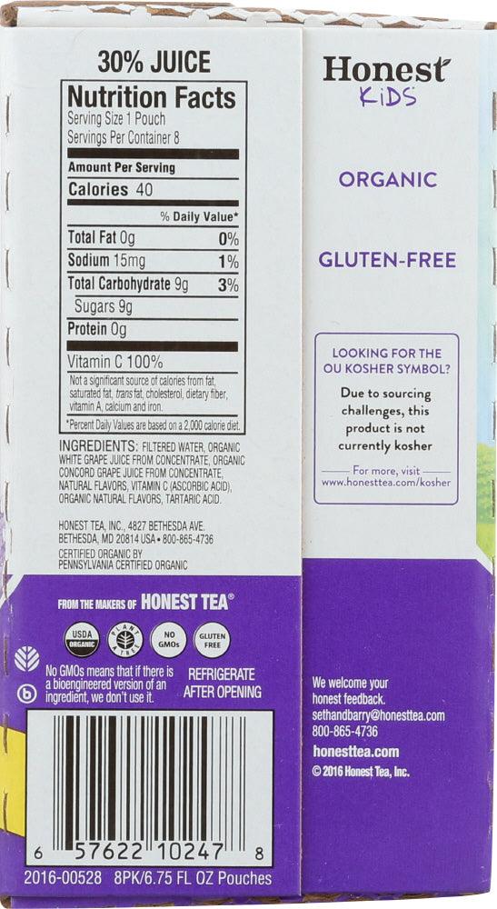 Honest: Kids Organic Juice Drink Goodness Grapeness, Gluten Free, Non Gmo, 8 Count, 54 Oz - RubertOrganics