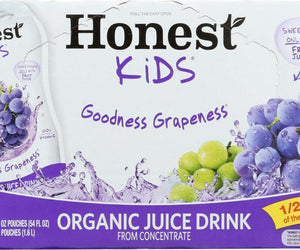Honest: Kids Organic Juice Drink Goodness Grapeness, Gluten Free, Non Gmo, 8 Count, 54 Oz - RubertOrganics